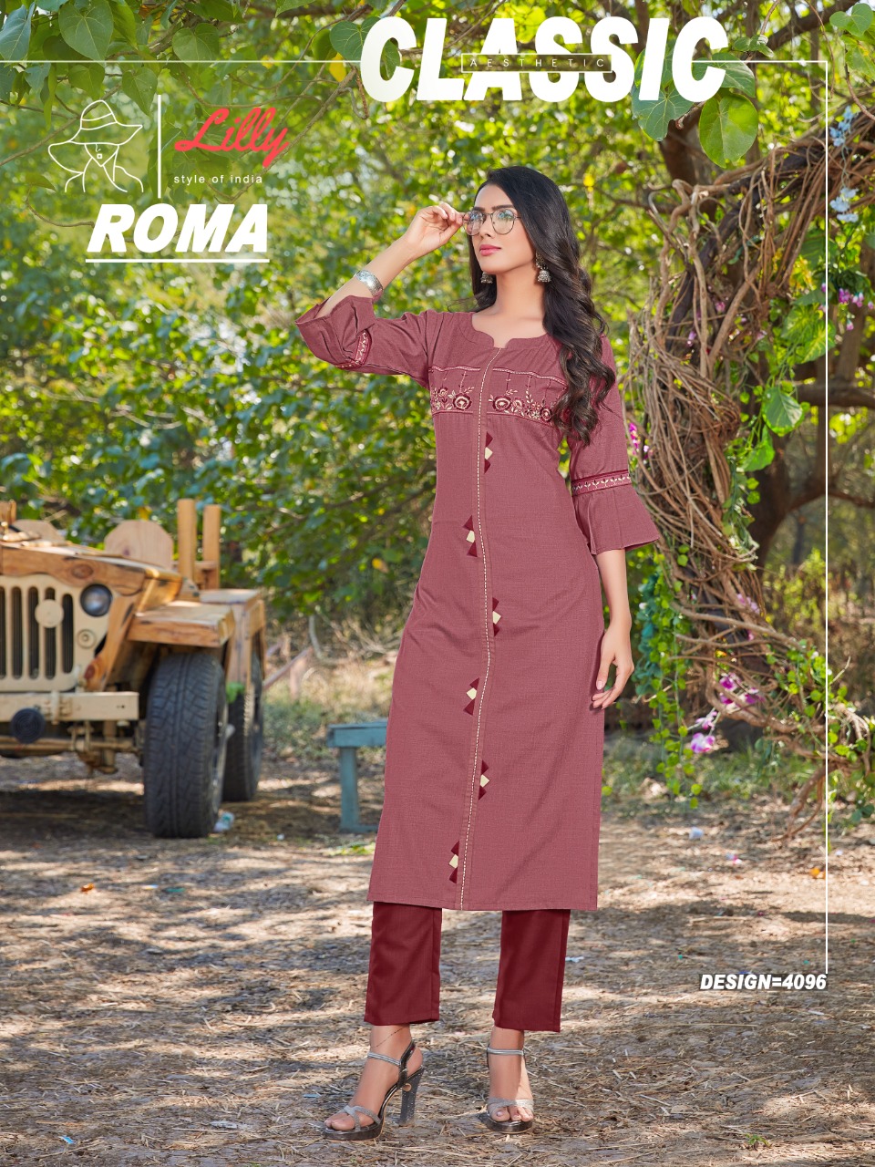 lilly style of india roma cotton catchy look kurti catalog