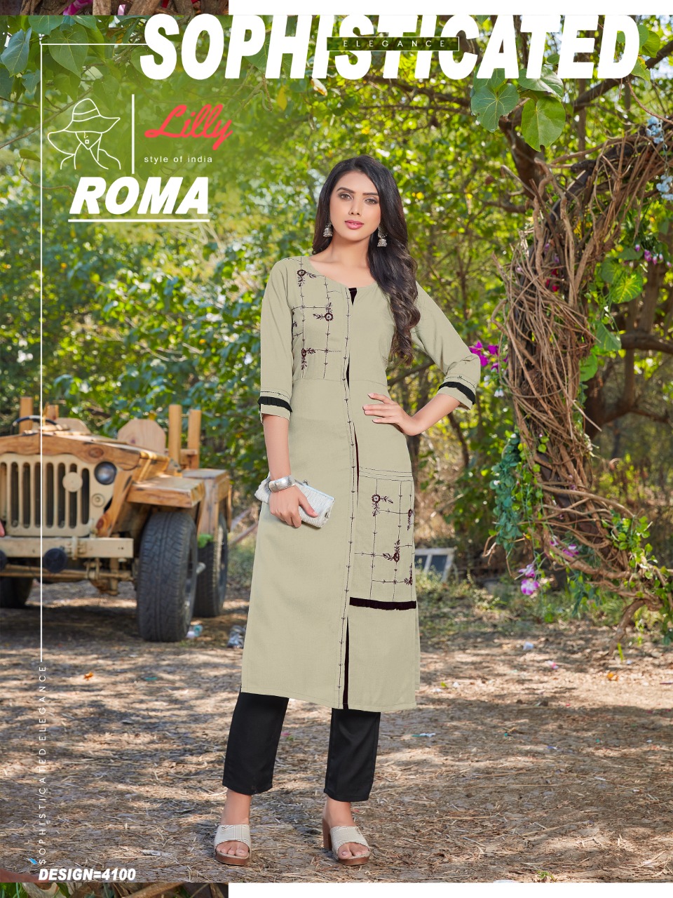 lilly style of india roma cotton catchy look kurti catalog