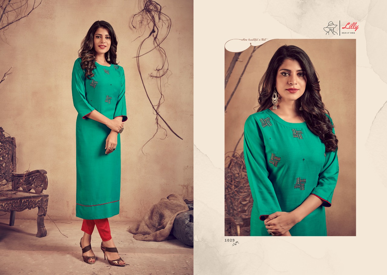 lilly style of india somya rayon astonishing kurti catalog