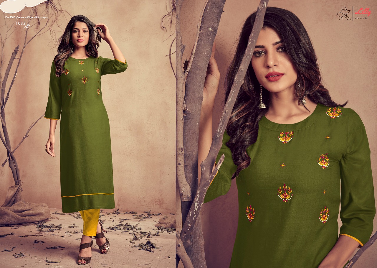 lilly style of india somya rayon astonishing kurti catalog