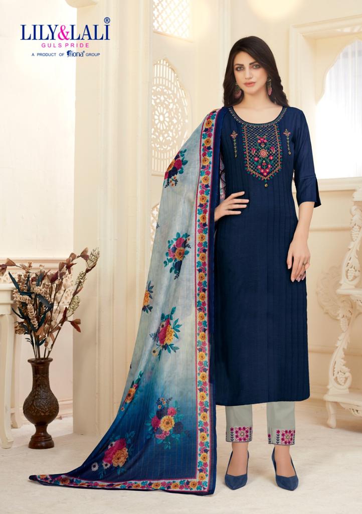 lily and lali mahira viscose gorgeous look top with bottom and dupatta catalog