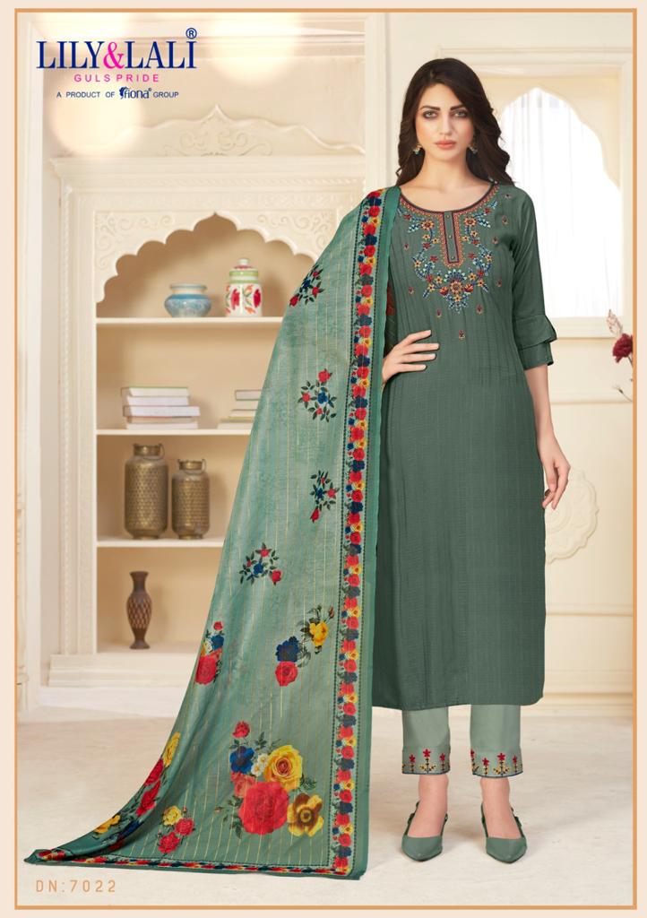 lily and lali mahira viscose gorgeous look top with bottom and dupatta catalog