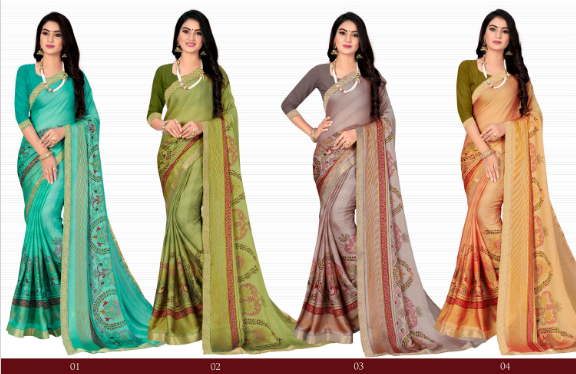 lt anushka moss graceful look saree catalog