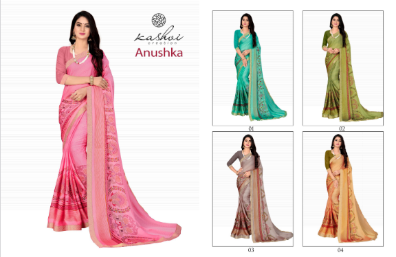 lt anushka moss graceful look saree catalog