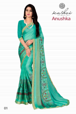 lt anushka moss graceful look saree catalog