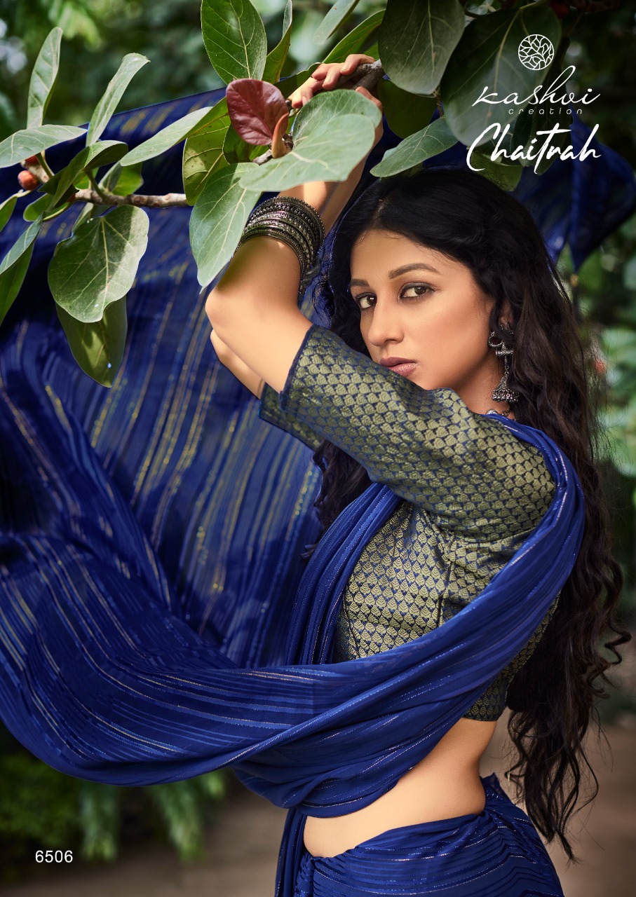 lt kashvi chaitrah Weightless attrective pattern saree catalog