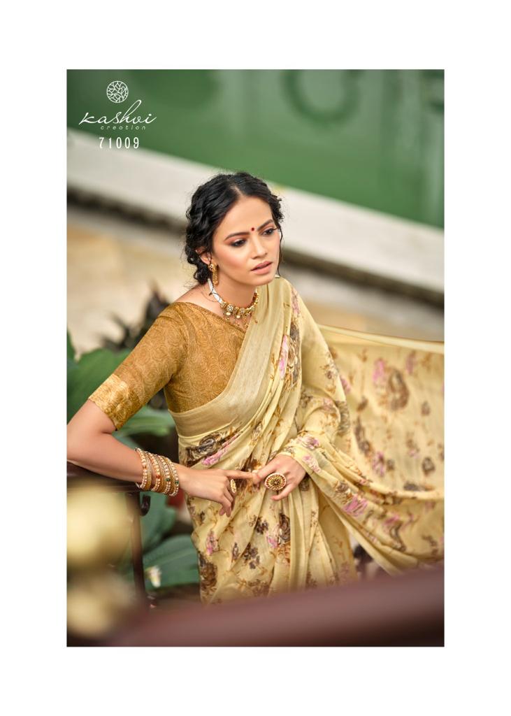 lt kashvi creation flora satin elegant print saree catalog