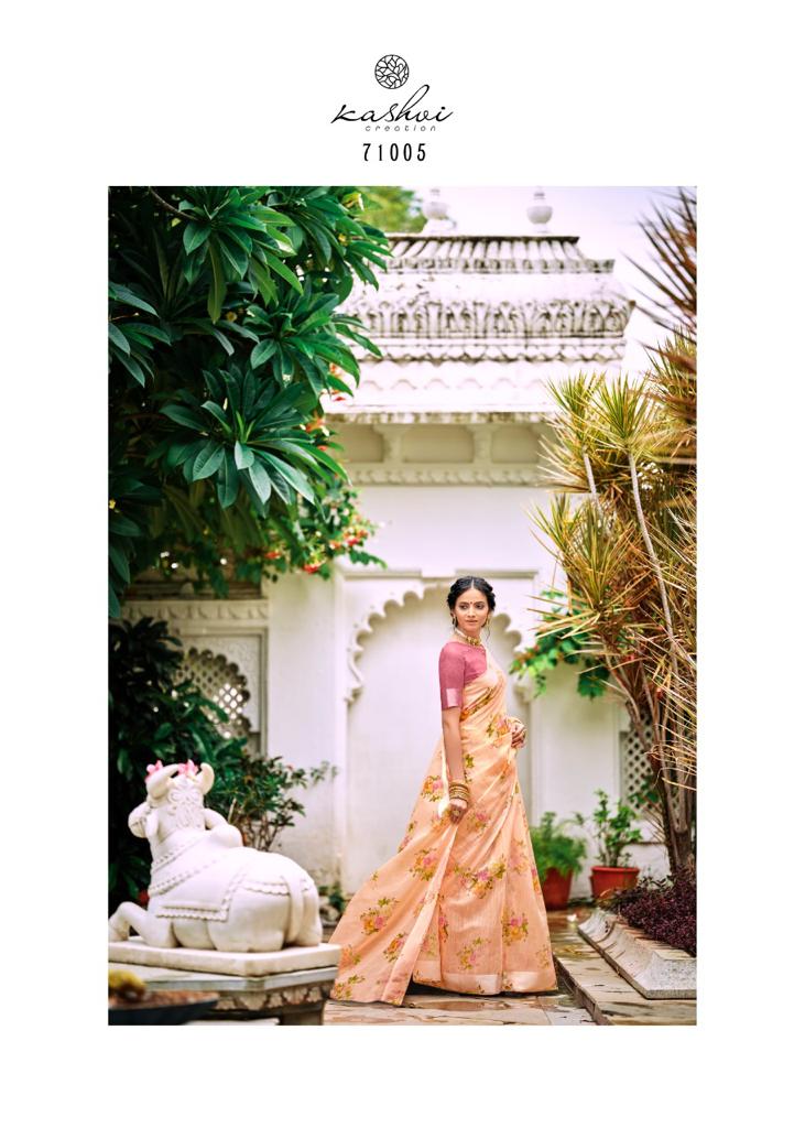 lt kashvi creation flora satin elegant print saree catalog