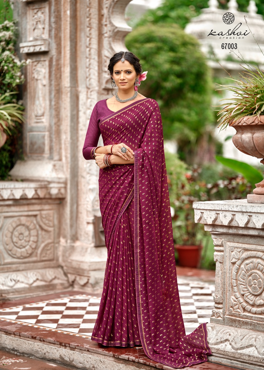 lt kashvi creation mitasha georgget regal print saree catalog