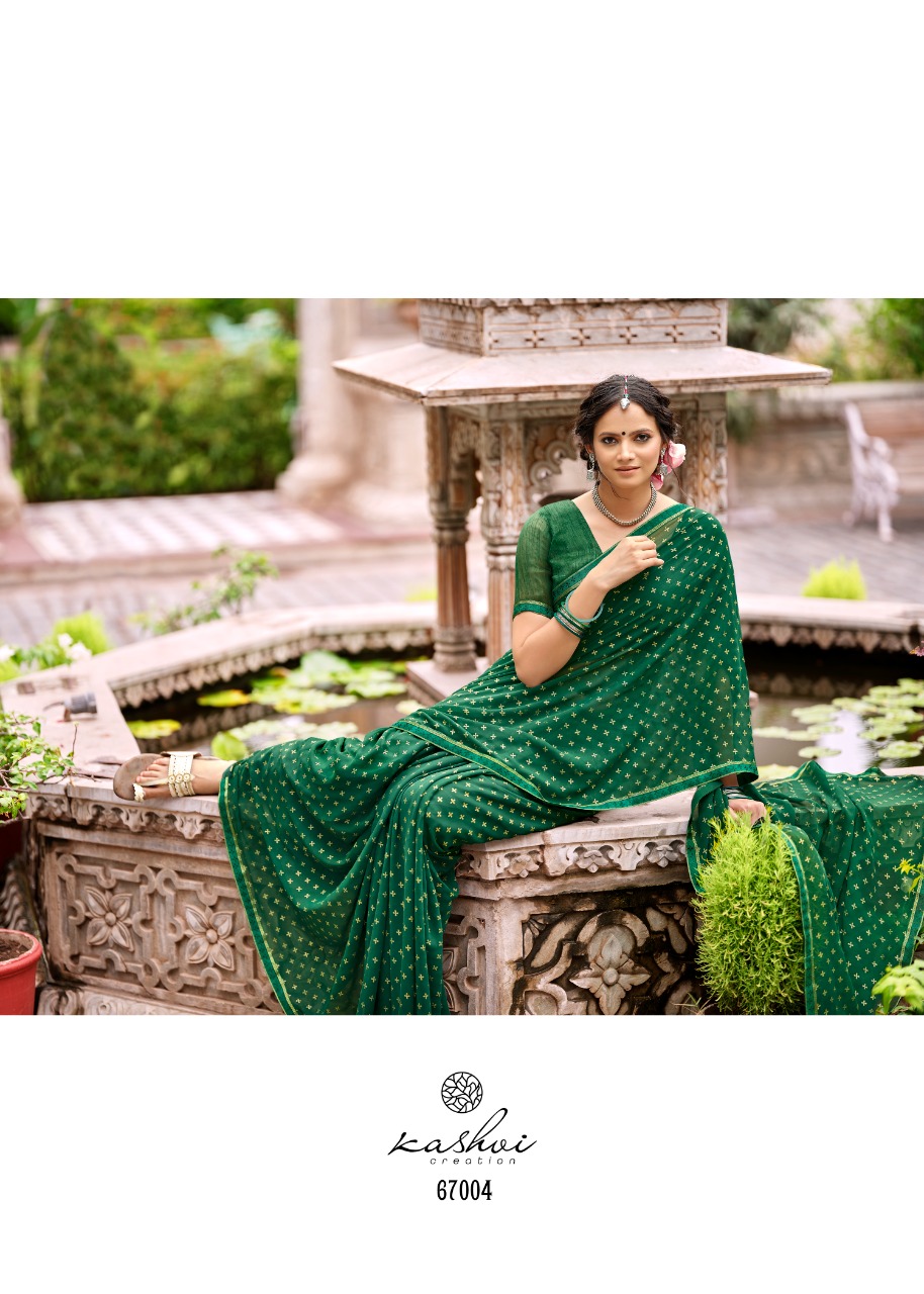 lt kashvi creation mitasha georgget regal print saree catalog