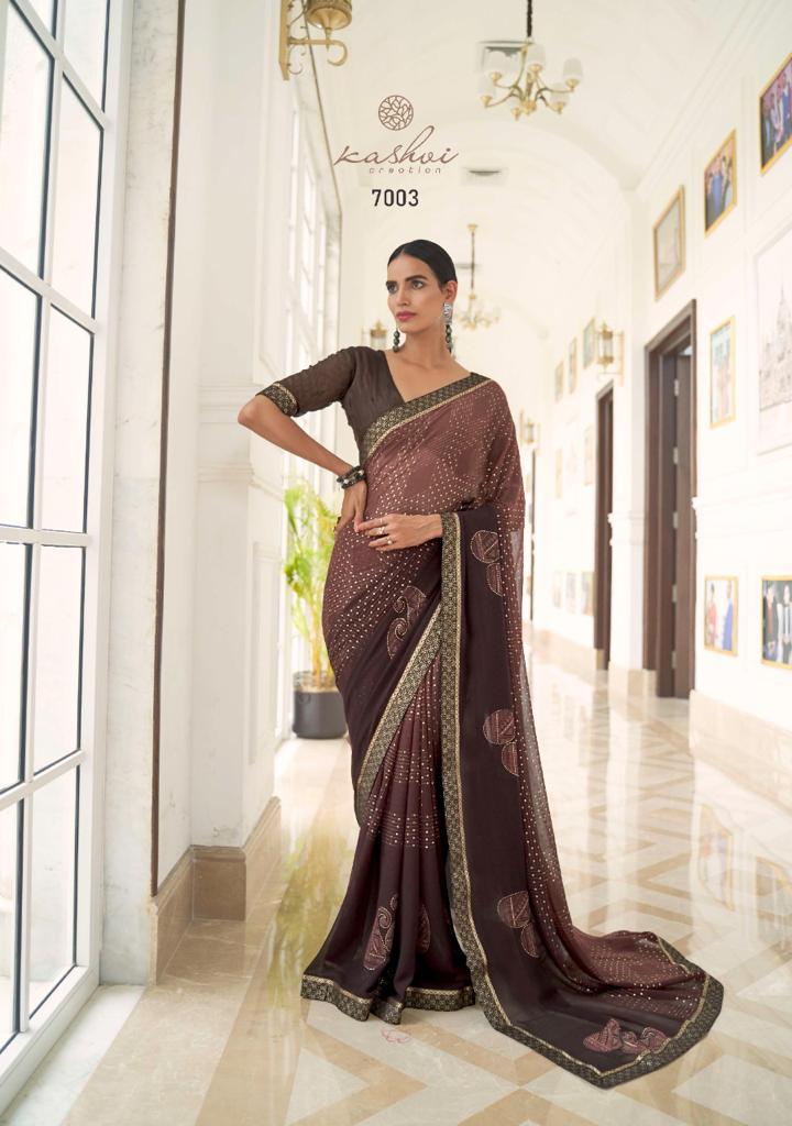 lt kashvi creation revanta georgget  decent look saree catalog