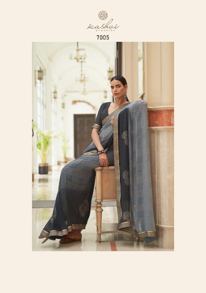 lt kashvi creation revanta georgget  decent look saree catalog