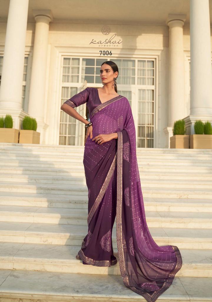 lt kashvi creation revanta georgget  decent look saree catalog