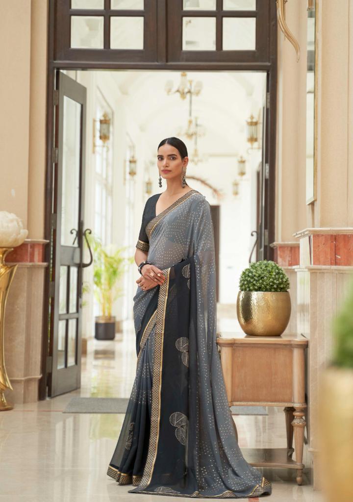 lt kashvi creation revanta georgget  decent look saree catalog