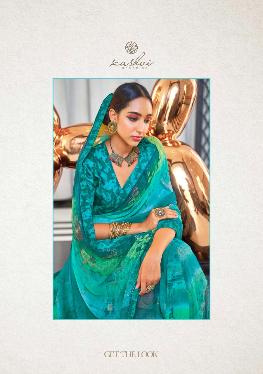 lt kashvi creation sathiya georgette attractive saree catalog