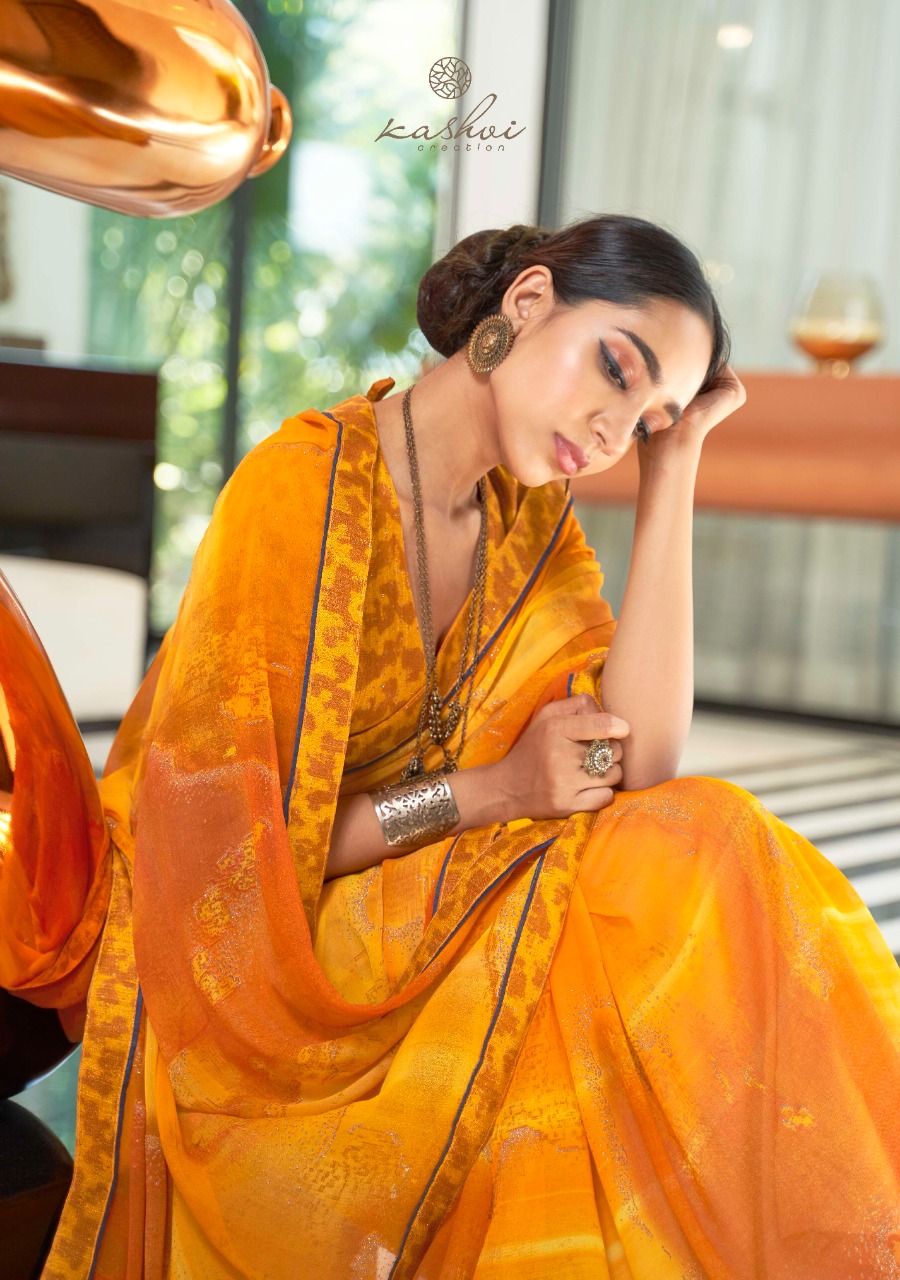 lt kashvi creation sathiya georgette attractive saree catalog