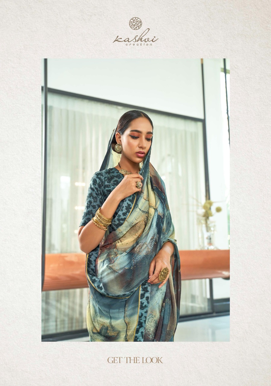 lt kashvi creation sathiya georgette attractive saree catalog