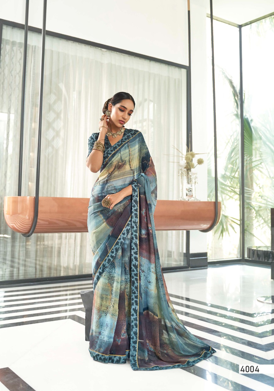 lt kashvi creation sathiya georgette attractive saree catalog