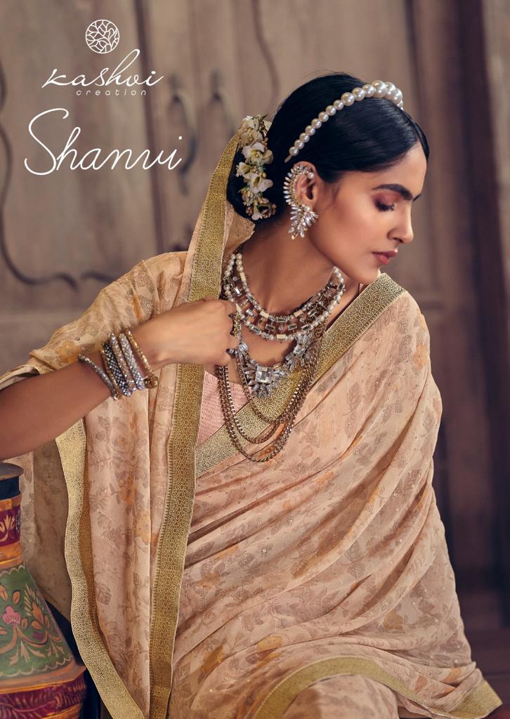 lt kashvi creation shanvi flower georgette attractive saree catalog