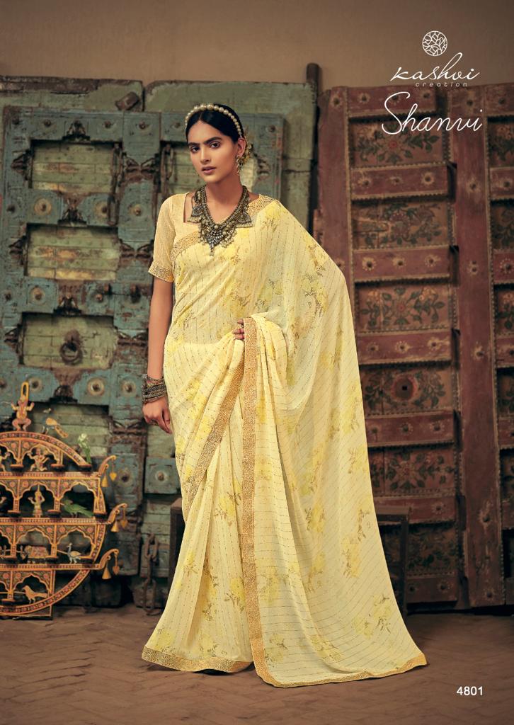 lt kashvi creation shanvi flower georgette attractive saree catalog