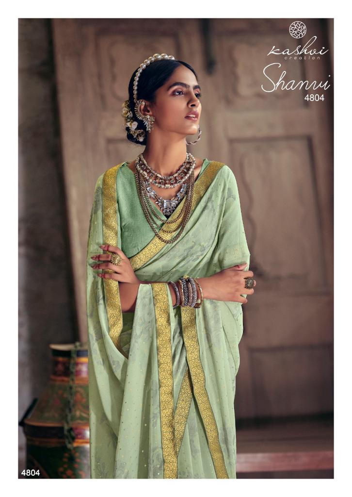 lt kashvi creation shanvi flower georgette attractive saree catalog