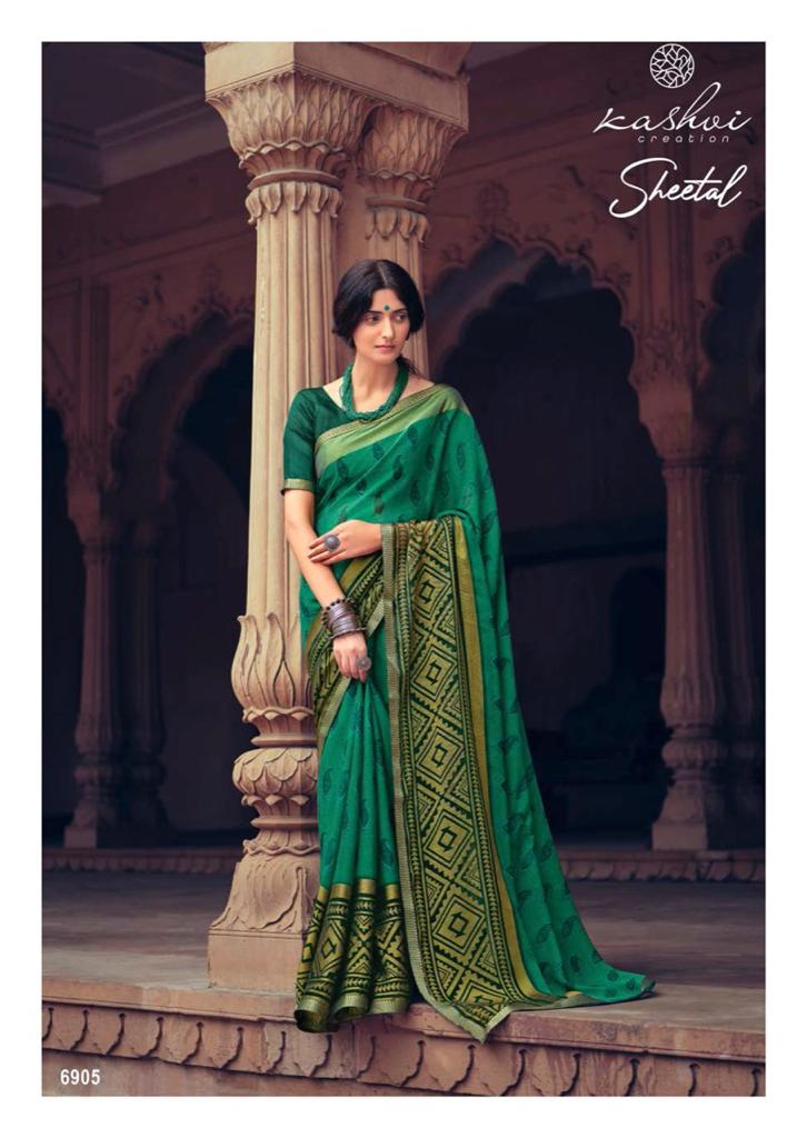 lt kashvi creation sheetal shiffon elegant print saree catalog