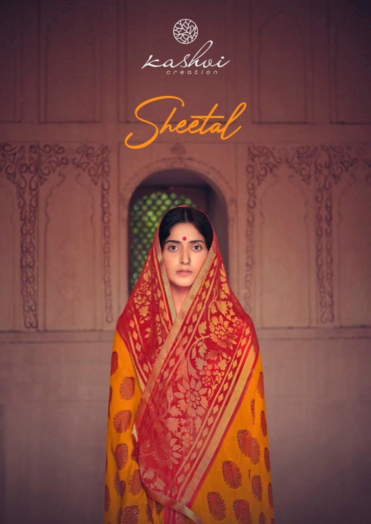 lt kashvi creation sheetal shiffon elegant print saree catalog