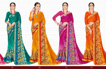 lt keshvi marigold micro gorgeous look saree catalog