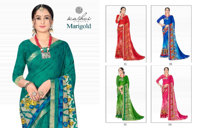 lt keshvi marigold micro gorgeous look saree catalog