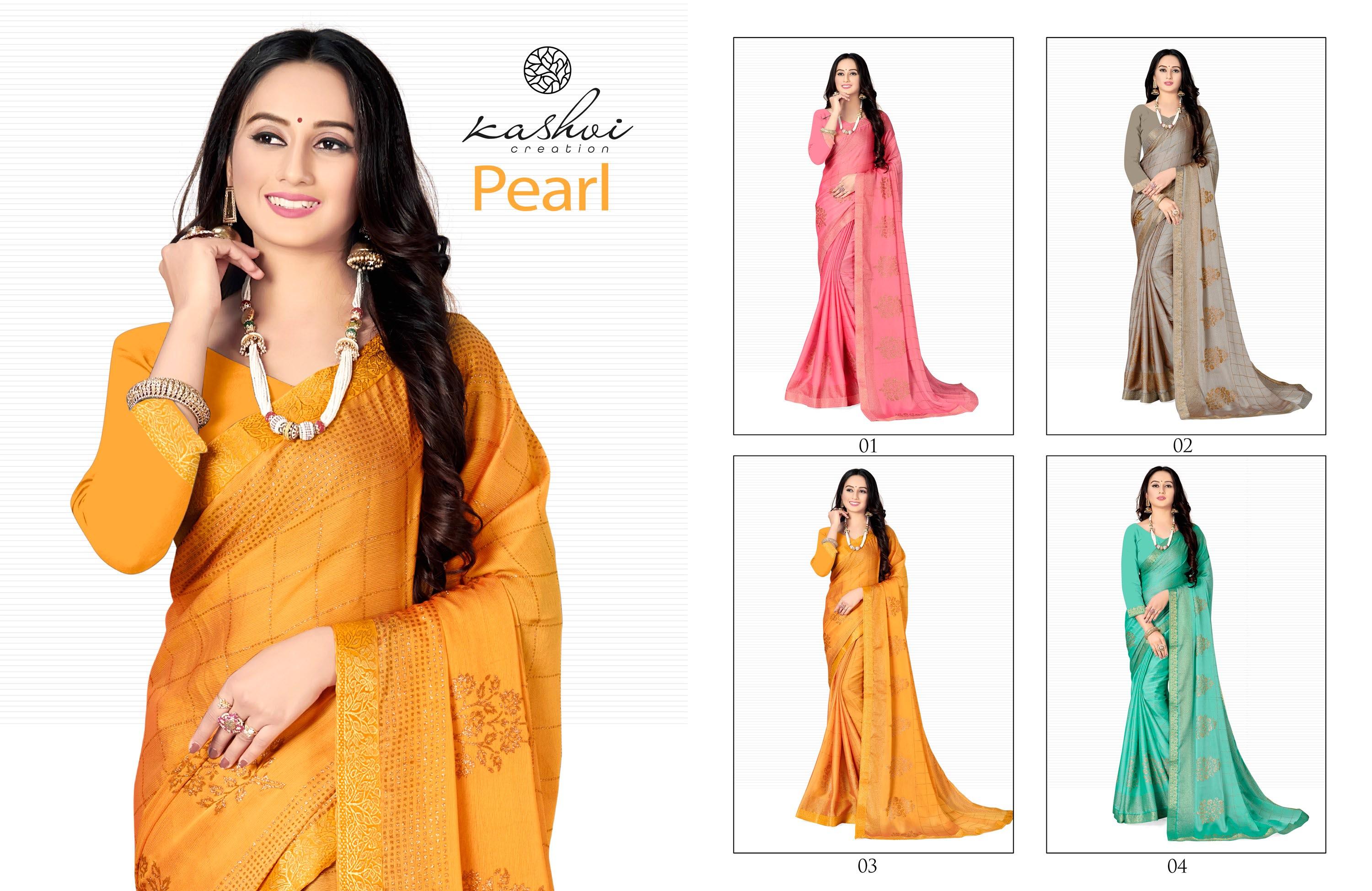 lt keshvi peral pc moss  decent look saree catalog