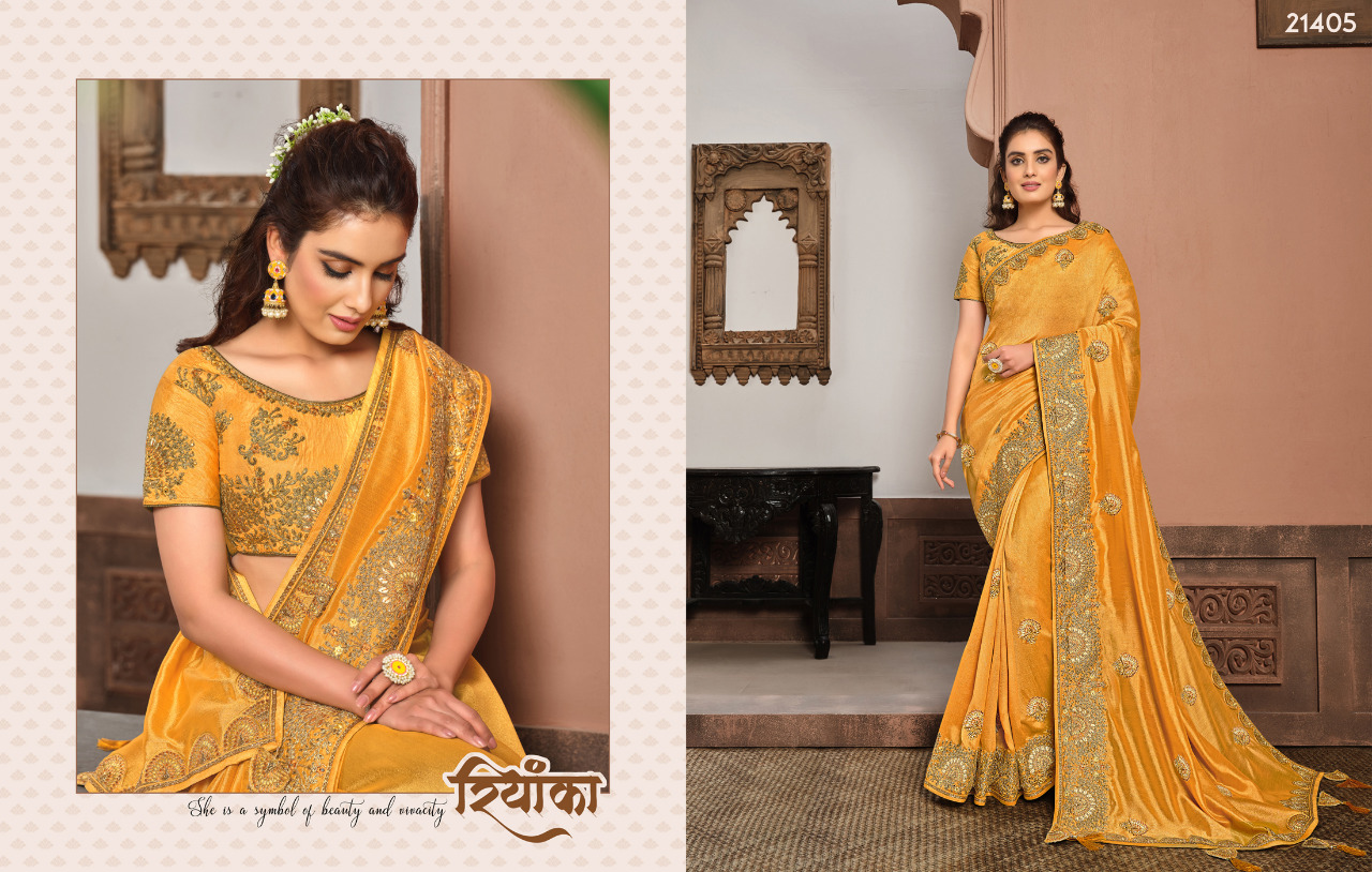 mahotsav d no 21402 to 21411 silk georgette  new and mordern style saree catalog