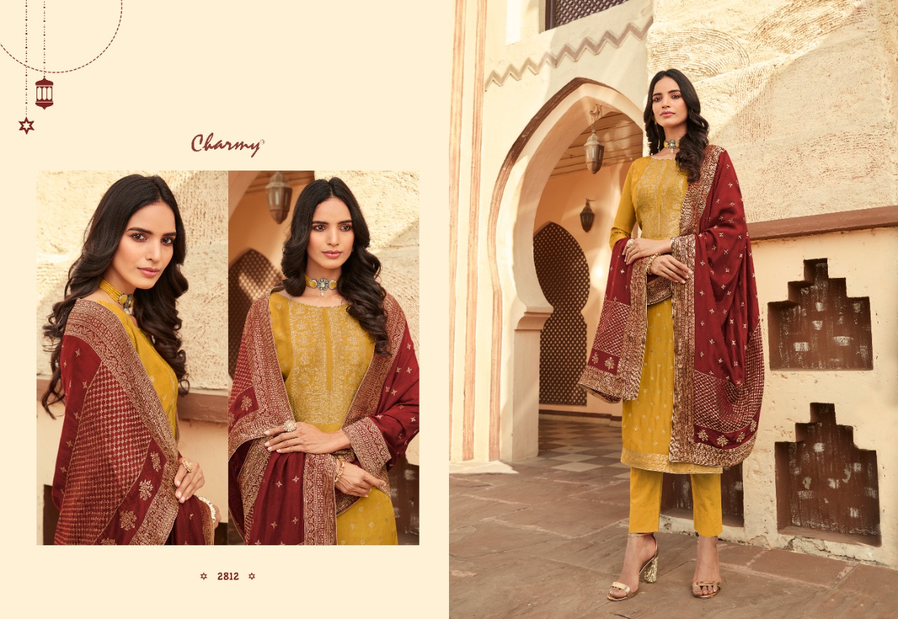 meera trendz charmy aarya cream silk elegant look salwar suit catalog