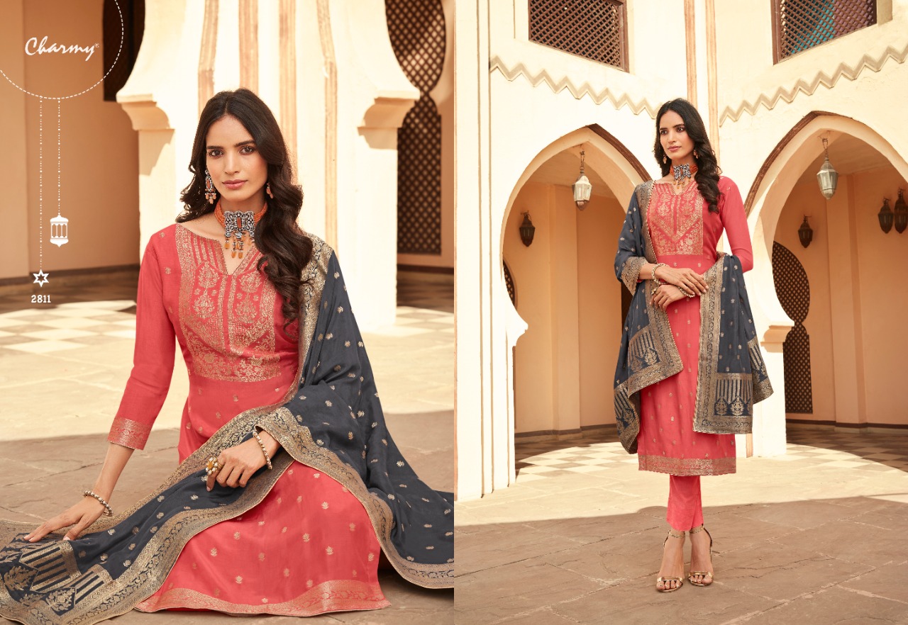 meera trendz charmy aarya cream silk elegant look salwar suit catalog