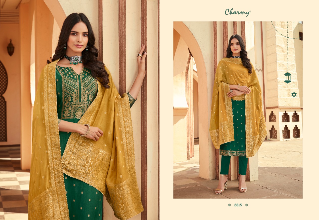 meera trendz charmy aarya cream silk elegant look salwar suit catalog