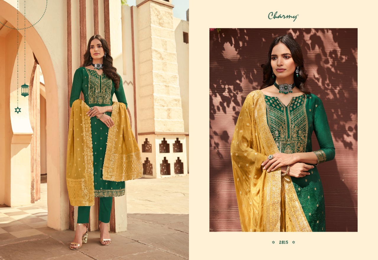 meera trendz charmy aarya cream silk elegant look salwar suit catalog