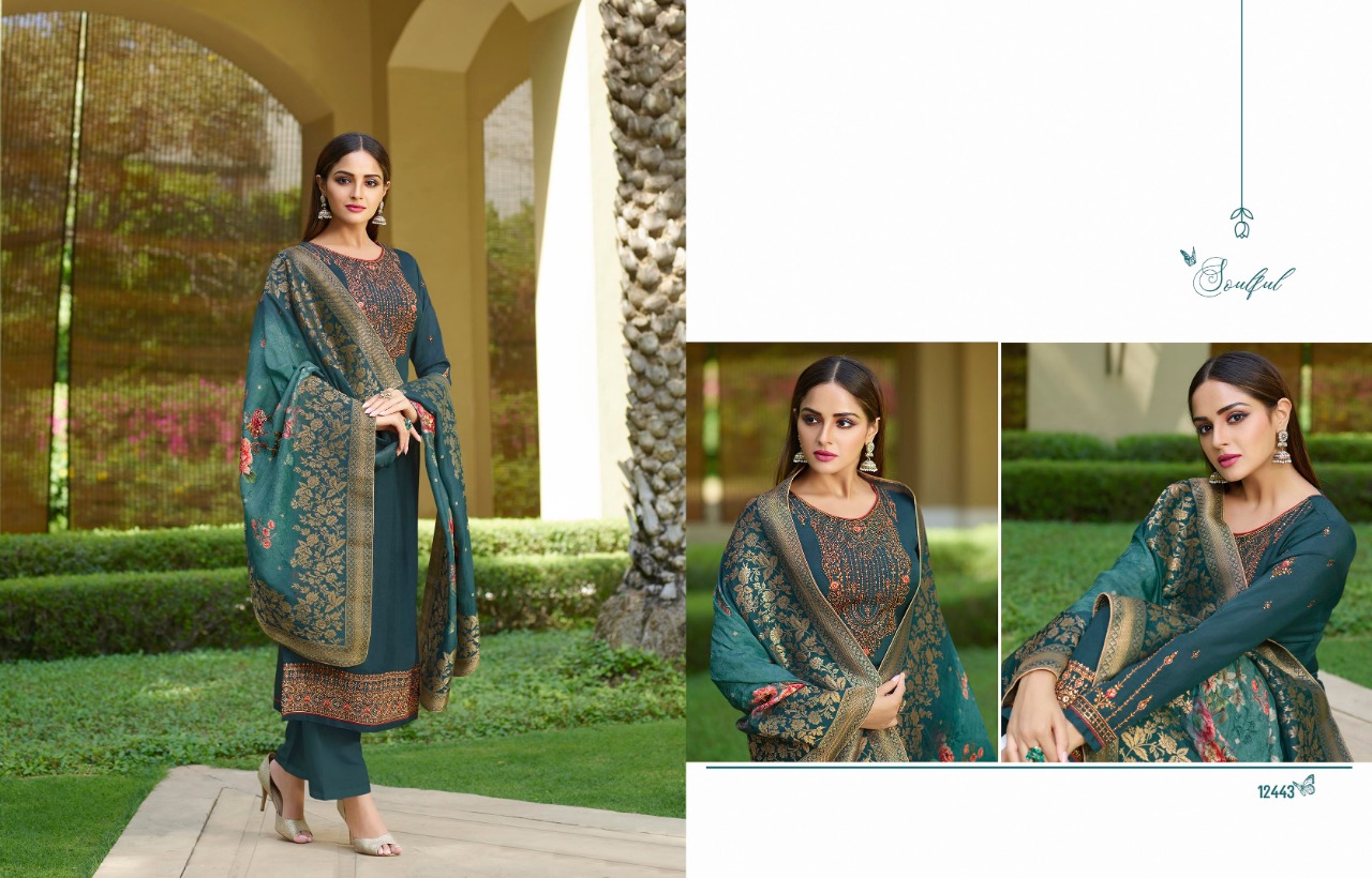 meera trendz zisa  resham satin gorgeous look salwar suit catalog