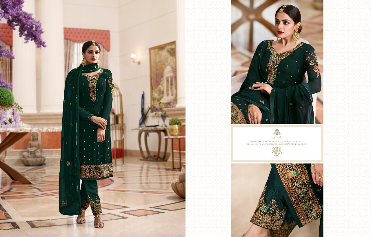 meera trendz zisa vol 68 georgget regal look salwar suit catalog