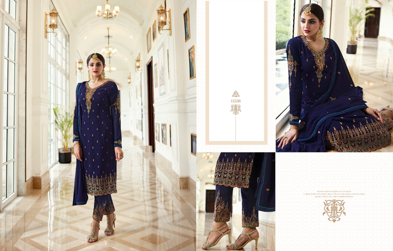 meera trendz zisa vol 68 georgget regal look salwar suit catalog