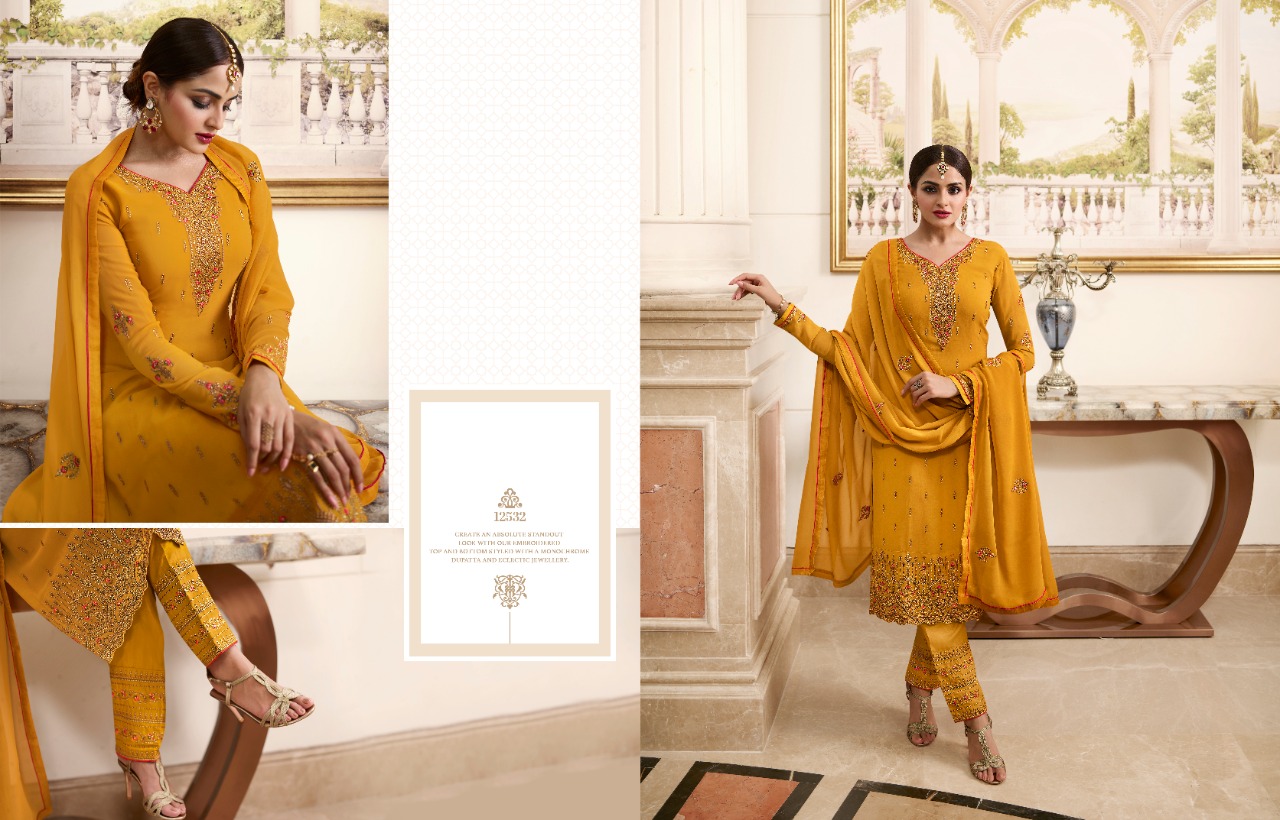 meera trendz zisa vol 68 georgget regal look salwar suit catalog