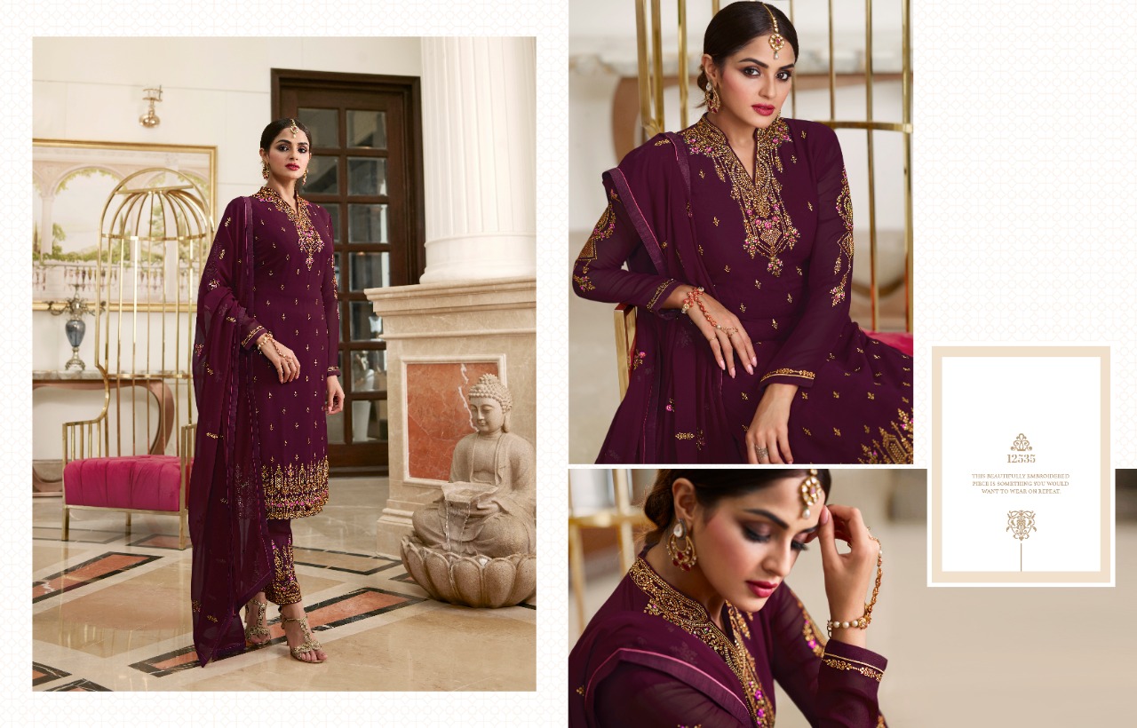 meera trendz zisa vol 68 georgget regal look salwar suit catalog