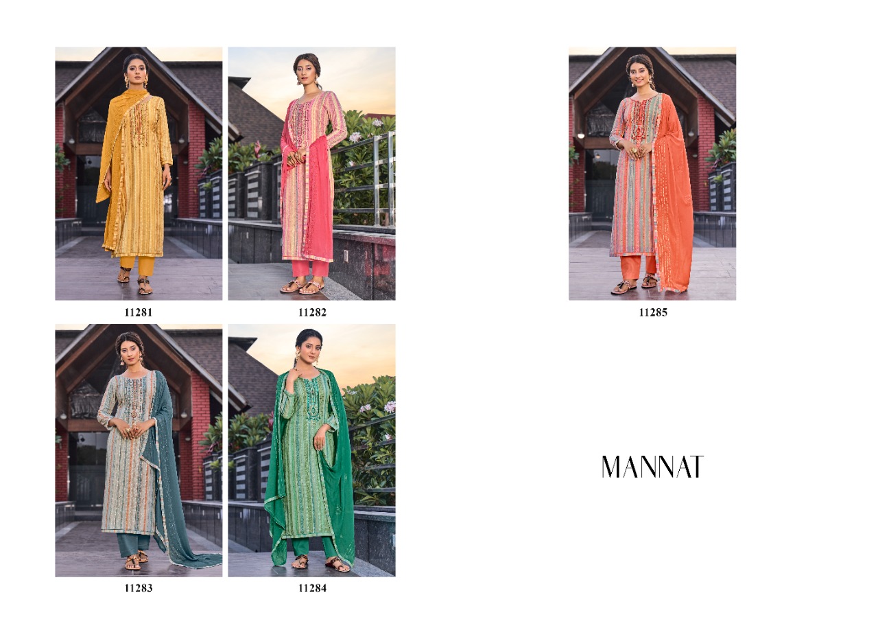 panch ratna mannat cotton regal look salwar suit catalog