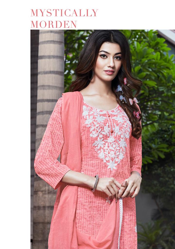 pink mirror bloom viscos astonishing top with bottom and dupatta catalog