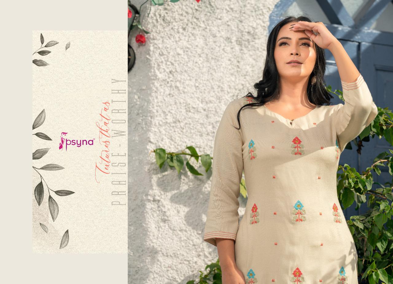 psyna plum rayon new and modern style kurti catalog