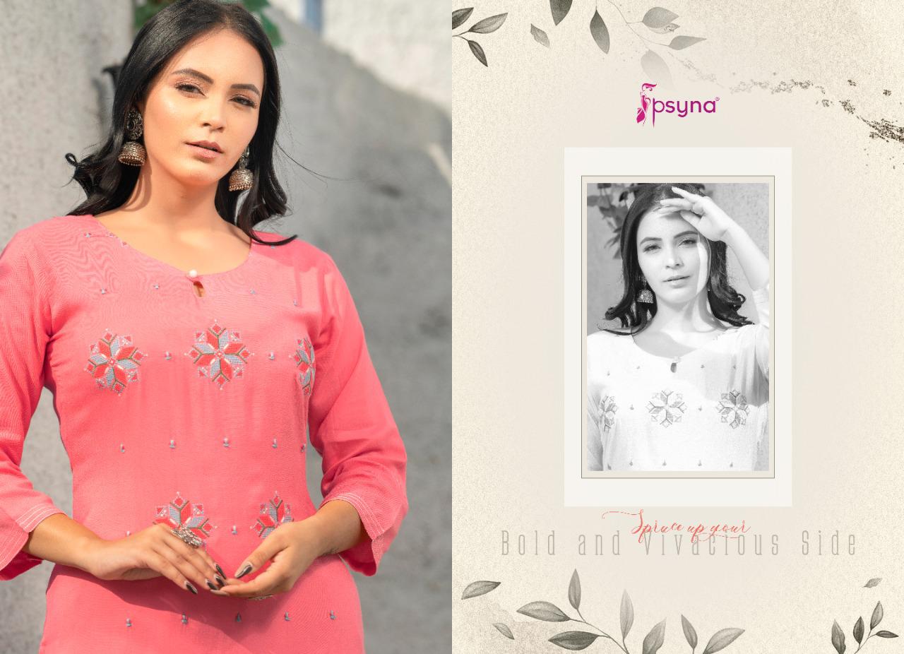 psyna plum rayon new and modern style kurti catalog