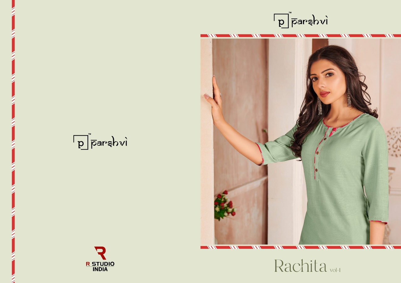 r studio rachita vol 1 rayon decent look kurti catalog