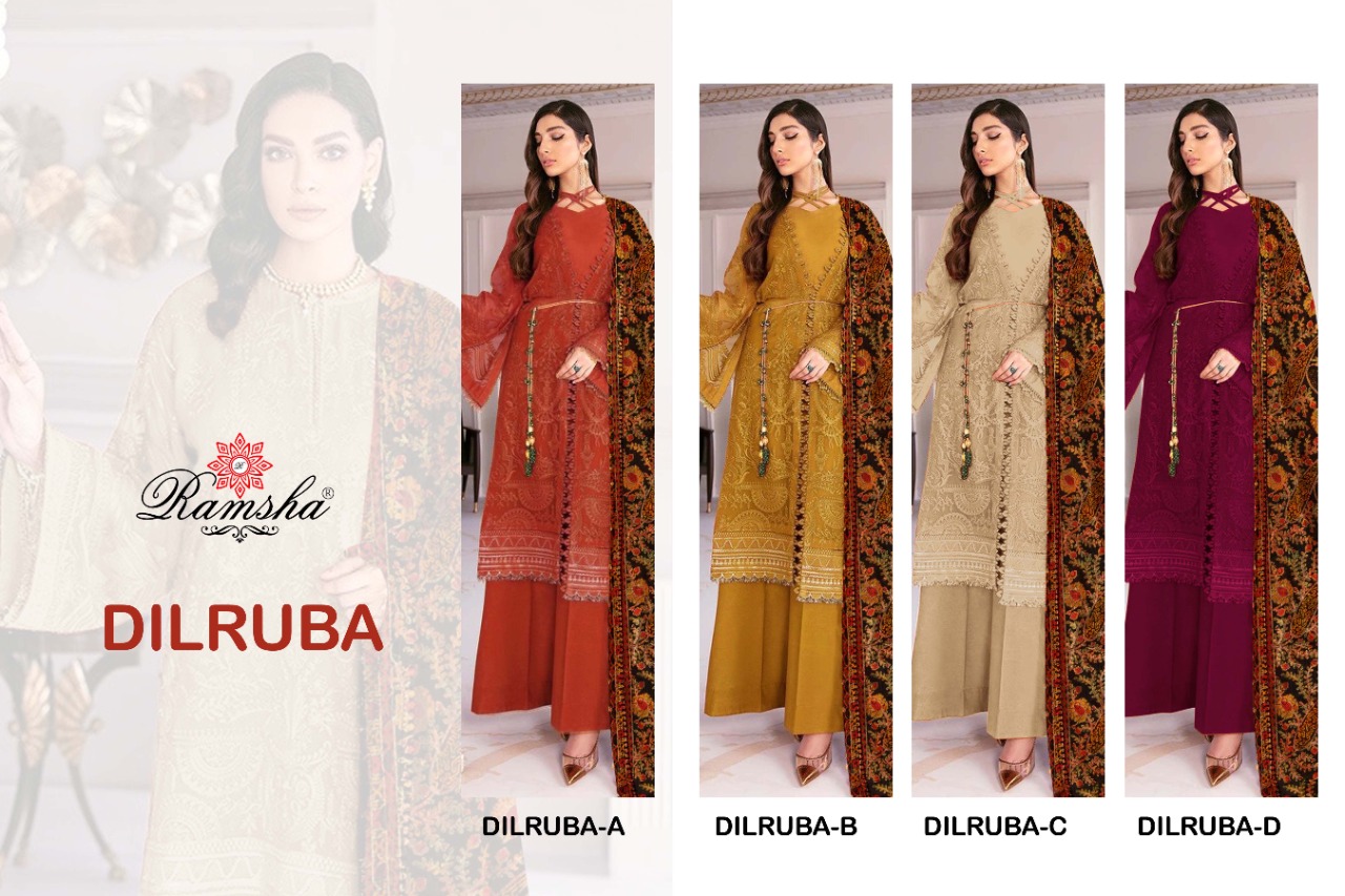 ramsha dilruba georget regal look salwar suit catalog