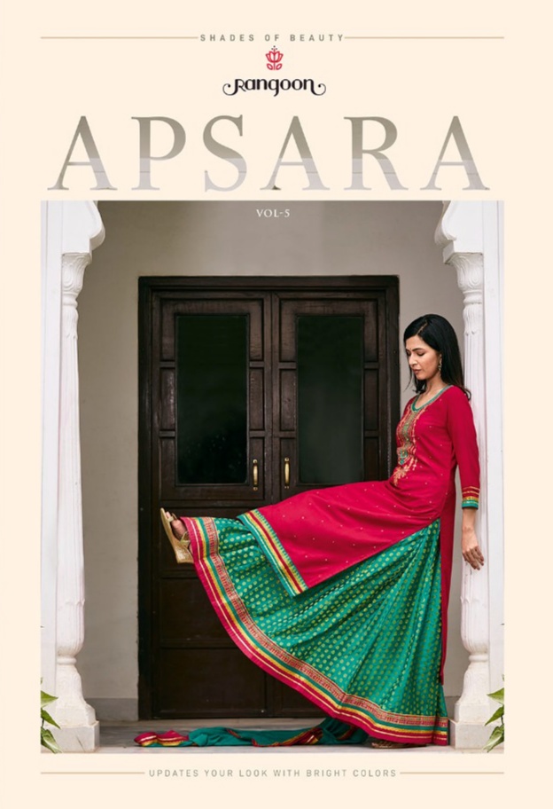 rangoon apsara vol 5 rayon elegant top bottom with dupatta catalog