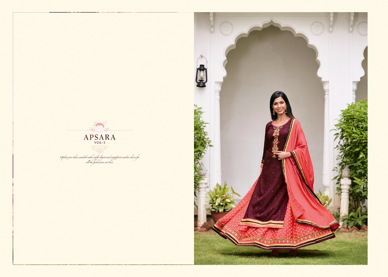 rangoon apsara vol 5 rayon elegant top bottom with dupatta catalog