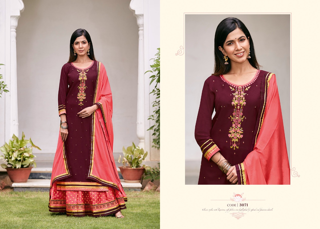 rangoon apsara vol 5 rayon elegant top bottom with dupatta catalog