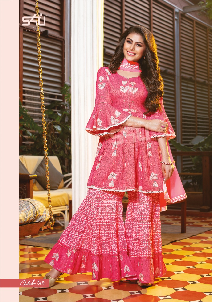 s4u gulabo cotton elegant sharara catalog